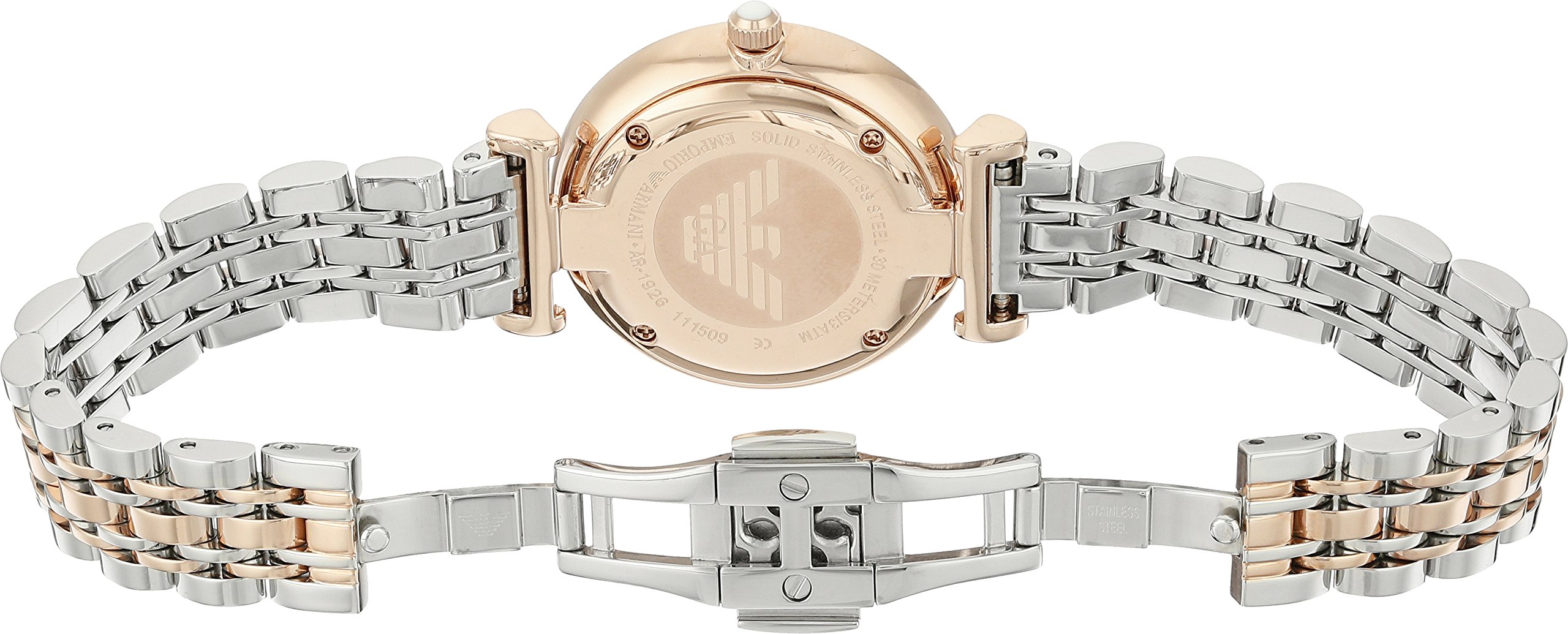 Emporio Armani Damenuhr-Zweizeiger-Armbanduhr aus Edelstahl, 32 mm Gehäusegröße