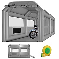 QILEBA Portable Inflatable Paint Booth Tent 13x8x8ft, Inflatable Spray Booth with One Blower 750W, Professional Blow Up Paint Booth with Air Filter System for Auto Motorcycles Parking Tent Workstation