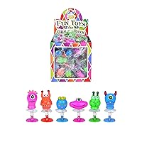 Henbrandt 6 x Monster Jump Ups Pop Up Monsters Kids Party Bag Loot Fillers Classroom Rewards Lucky Dip Prizes Party Favours for Boys and Girls