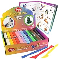 Plastilina Reusable and Non-Drying Modeling Clay; .5 oz. Rolls, Set of 10  Colors