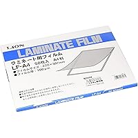 Lion Office Equipment LF-A4 Laminating Film, A4, 50 Sheets