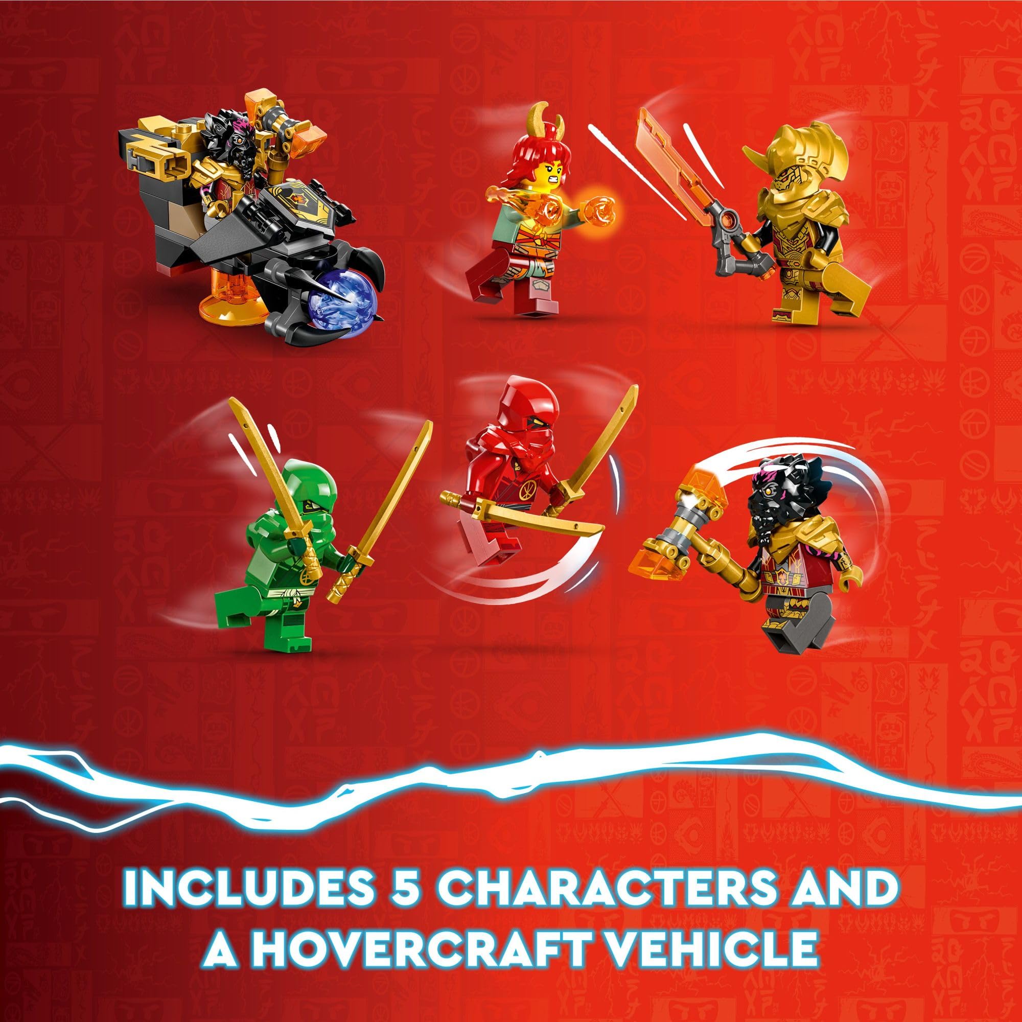LEGO NINJAGO Heatwave Transforming Lava Dragon 71793 Building Toy Set, Features a Ninja Dragon, a Hovercraft Vehicle and 5 Minifigures, Lava Dragon Toy for Kids Ages 8+ Who Love Ninja Adventures