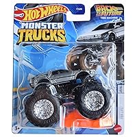 Hot Wheels Monster Trucks Back to The Future Time Machine, 1:64 Scale die cast 2024 Connect
