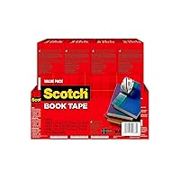 Scotch Book Tape 845, 3 Inches x 15 Yards - FF084574, 6 Pack