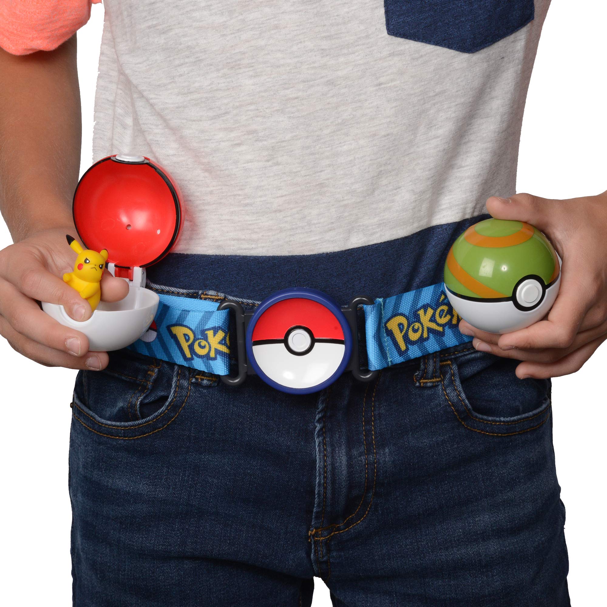 Pokemon Clip 'N' Go Poke Ball Belt Set, Comes with Poke Ball, Nest Ball and 2-Inch Pikachu Figure- Perfect for any Trainer