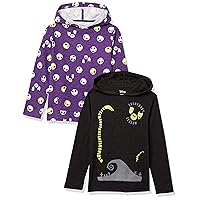 Disney | Marvel | Star Wars Boys and Toddlers' Lightweight Hooded Long-Sleeve T-Shirts, Pack of 2