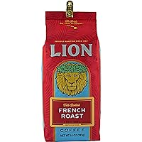 Lion Coffee French Roast, Dark Roast Ground Coffee, A Taste of Aloha - 10 Ounce Bag