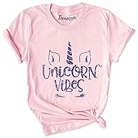 Unicorn Vibes Shirts for Women Funny Printed Gifts T-Shirt