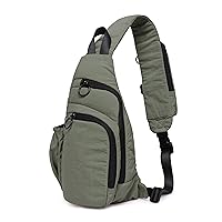ODODOS Crossbody Sling Bag with Adjustable Straps Small Backpack Lightweight Daypack for Casual Hiking Outdoor Travel, Charcoal
