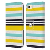 Head Case Designs Bees and Sky Stripes Collection 2 Leather Book Wallet Case Cover Compatible with Apple iPhone 7/8 / SE 2020 & 2022