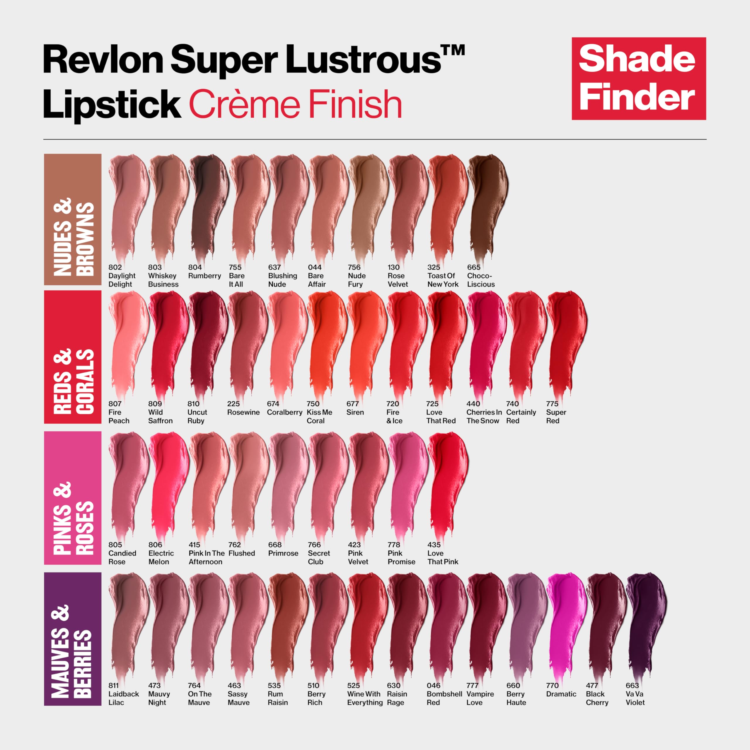 REVLON Lipstick, Super Lustrous Lipstick, Creamy Formula For Soft, Fuller-Looking Lips, Moisturized Feel, 803 Whiskey Business, 0.15 oz