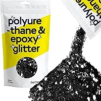 Hemway Polyurethane & Epoxy Resin Glitter 100g / 3.5oz Metallic Crystal Flake Additive for Flooring Jewelry Tumblers Glass Pigment - Super Chunky (1/8