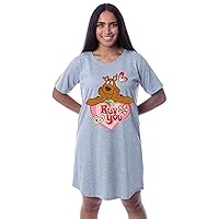 INTIMO Scooby-Doo Womens' Scooby Ruv You Nightgown Sleep Pajama Shirt