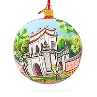 Temple of Literature & National University, Hanoi, Vietnam Glass Ball Christmas Ornament 4 Inches