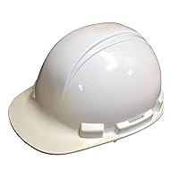 HP241R/01 Whistler Hard Hat with 4-Point Nylon Suspension and Sure-Lock Ratchet Adjustment, ANSI Type I, One Size, White