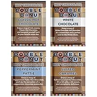 Flavored Hot Chocolate Packets, Gourmet Hot Cocoa Mix Variety Pack 32 Count Including Classic, White Chocolate, Salted Caramel, & Peppermint Hot Chocolate Mix, Perfect Hot Chocolate Gift Sets