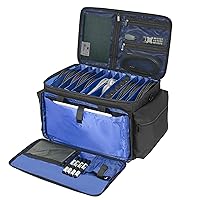 Cable File Bag with Detachable Dividers, DJ Gig Bag Cord Organizer Case for Laptop,DJ Gear, Sound Instrument and Music Equipment Accessories Large