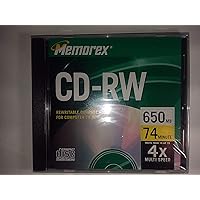 Memorex 650MB/74-Minute 4X Music CD-RW Media