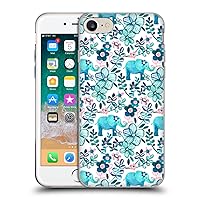 Head Case Designs Officially Licensed Micklyn Le Feuvre Dusty Pink White and Teal Elephant Patterns 2 Soft Gel Case Compatible with Apple iPhone 7/8 / SE 2020 & 2022