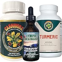 Triple Play - Immune System Support, Lymph System Flush, and Enhancement for Joints and Digestion (Bundle with 1 Bottle Vegi-Caps, 1 Bottle Lymph Drainage, and 1 Bottle Turmeric)