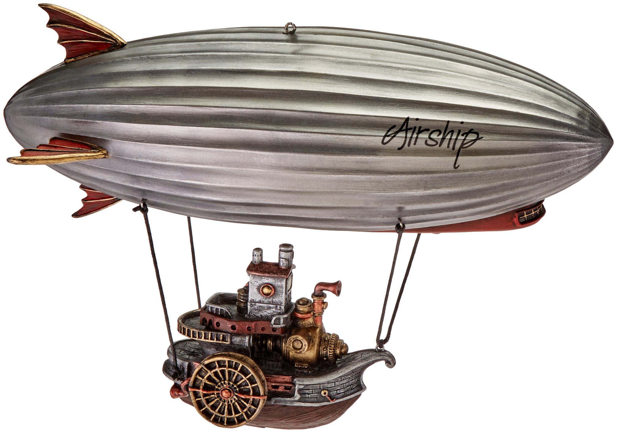 11" Steampunk Airship With Steamship Gondola Home Decor Statue Fantasy Figure