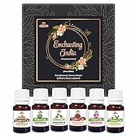 Enchanting Gift Set of Essential Oils for Aroma, Candle Making, Soap Making, Bath Bombs | 10ml Pack of 6