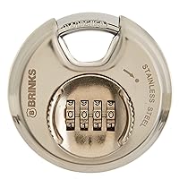BRINKS – Heavy Duty Combination Padlock – 80mm Chrome Plated Lock with Hardened Steel Shackle – Resettable Security Lock for Storage Lockers, Toolboxes, Outdoor & Indoor Sheds, and More
