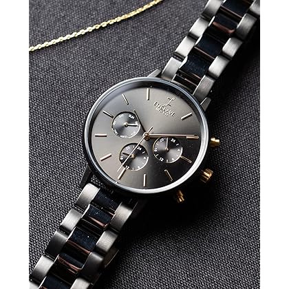 Enclave Moira Analog Chronograph, Stainless Steel Wrist Watch for Women