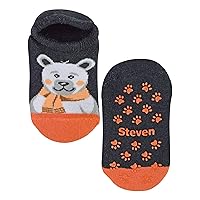 Kids Cotton Socks with Grippers | Steven | Toddler Design Low Cut Slipper Socks