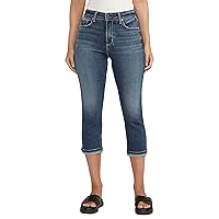 Silver Jeans Co. Women's Avery High Rise Curvy Fit Capri Jeans