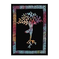 Aashita Creations Meditation Yoga Cotton Wall Hanging Tapestry Poster (30x40) Inches