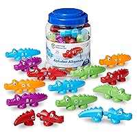 Learning Resources Snap-n-Learn Alphabet Alligators, Fine Motor Toy, 26 Double-Sidedpiece, Ages 18 Months +, Multicolor