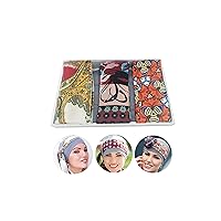 Cancer Gifts for Women (4): 1 Grey Turban Headwear + 3 Cancer Chemo Scarves for Women | Comfort for Chemo Patients with Hair Loss