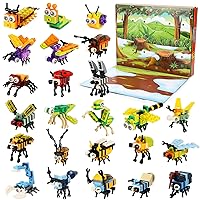 24 Mini Animal Building Blocks Toy Set, Party Supplies Gifts Party Favor for Kids, Animals Figures Stem Toys, Goodie Bags, Birthday, Carnival Prizes