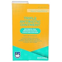 Triple Antibiotic Ointment 2 Ounce, First Aid Ointment for Minor Scratches and Wounds and Prevents Infection