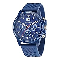 Nautica Men's NAPNOF3S7 One Blue Wheat PU Fiber Strap Watch