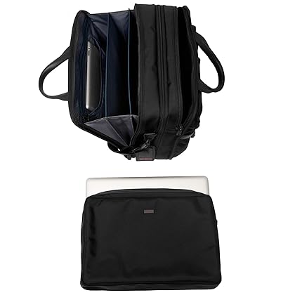 TUMI - Alpha 2 Expandable Organizer Laptop Brief Briefcase - 15 Inch Computer Bag for Men and Women - Black
