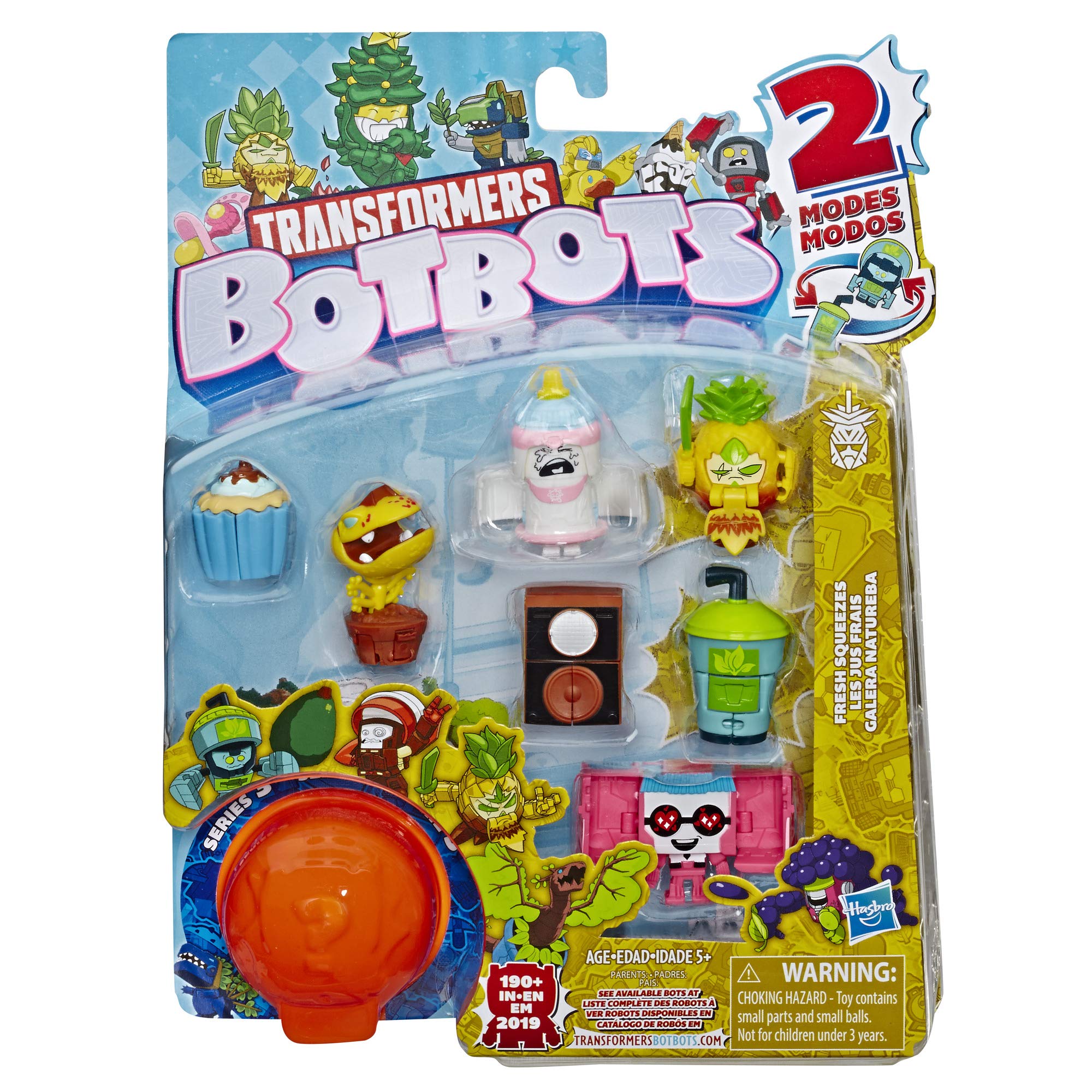Transformers Toys Botbots Series 3 Fresh Squeezes 8 Pack - Mystery 2-in-1 Collectible Figures! Kids Ages 5 & Up (Styles & Colors May Vary) by Hasbro