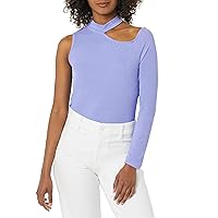 BCBGMAXAZRIA Women's One Long Sleeve Shoulder Cutout Bodycon Top