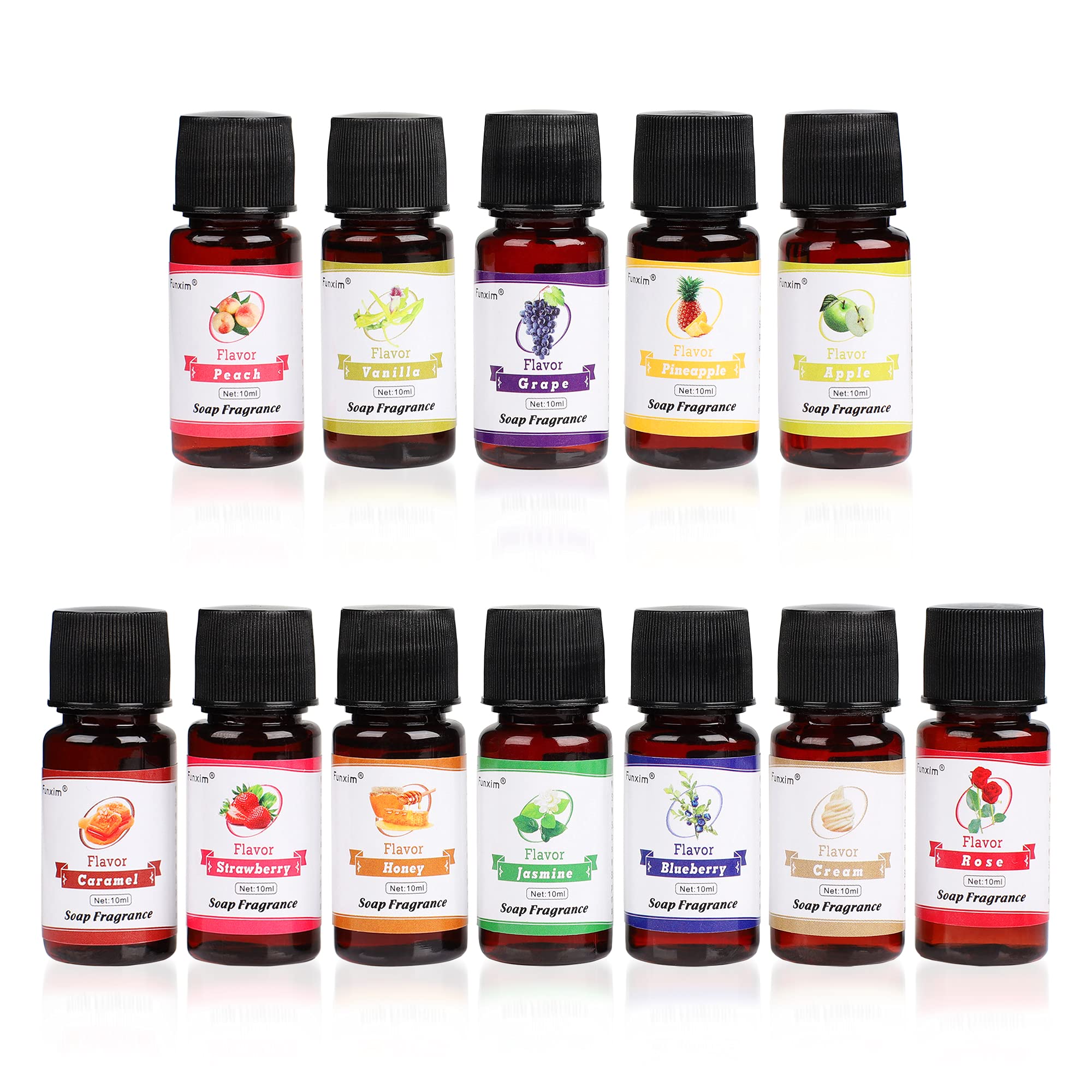 Soap Fragrance Oil - 12 Liquid Soap Scents Set for Bath Bomb Making, Soap  Making Supplies, DIY Slime - Concentrated Food Grade Soap Flavoring Bath