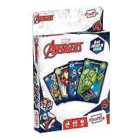 Shuffle Avengers Children's Playing Cards 4 Games in 1 Playing Cards Illustrated with Avengers Characters Spanish Version