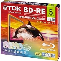 TDK Blu-Ray BD-RE 25GB 2X 5 Pack [Color Mix]