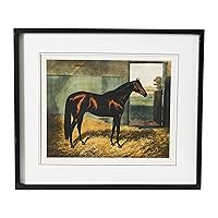 Creative Co-Op Horse Print with Wood Frame