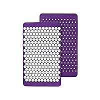 Spoonk AcuOM Acupressure Mat, Purple - Center & Calm Your Mind, Ease Muscle Stiffness & Pain - Light, Portable & Easy to Clean - Made from TPE Recycling Material - Travel Bag Included