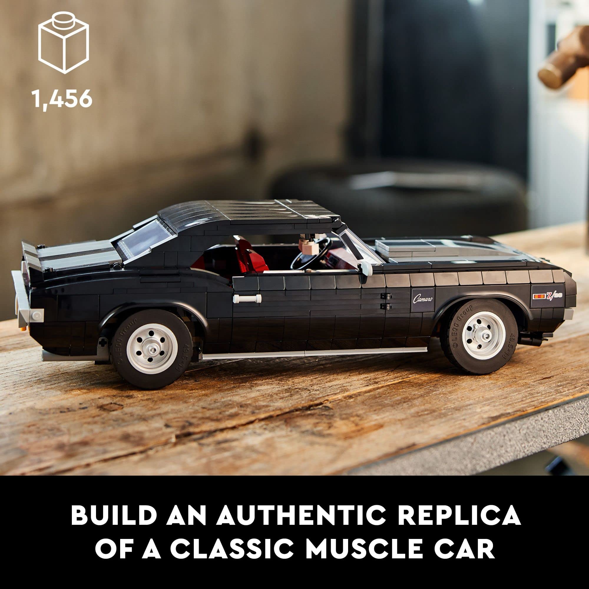 LEGO Icons Chevrolet Camaro Z28 10304, Customizable Classic Car Replica Model Building Kit, 1969 Vintage American Muscle Car, Great Gift Idea for Teens and Adults