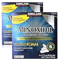 Kirkland Signature Hair Regrowth Minoxidil for Men, 2.11oz (6 Ct) (Pack of 8)