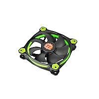 Thermaltake Ring 14 High Static Pressure 140mm Circular Ring Case/Radiator Fan with Anti-Vibration Mounting System Cooling CL-F039-PL14GR-A Green