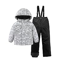 Hiheart Boys Girls Winter Ski Jacket & Pants Set 2-Piece Snowsuit