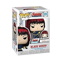 Funko Pop! & Pin: The Avengers: Earth's Mightiest Heroes - 60th Anniversary, Black Widow with Pin, Amazon Exclusive