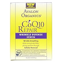 Avalon Organics CoQ10 Wrinkle Defense Serum, 0.5 Ounce (Pack of 6)